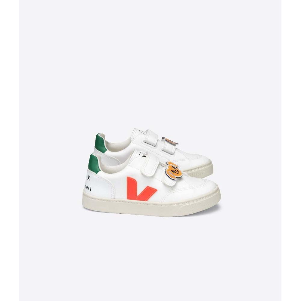 Kids\' Veja V-12 CWL MINI-RODINI RABBIT Shoes White | ZA 807SGL